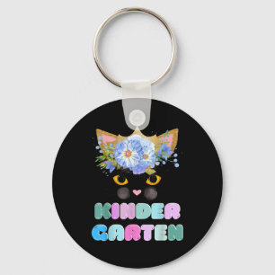 Crush Kindergarten Cute Kitten-face Cat Retro Dist Key Ring