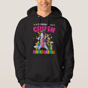 Crush Kindergarten Dabbing Unicorn Back To School Hoodie