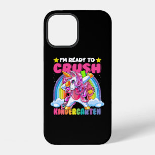 Crush Kindergarten Dabbing Unicorn Back to School iPhone 12 Case