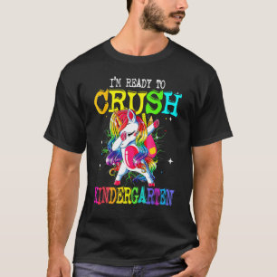 Crush Kindergarten Dabbing Unicorn Back To School T-Shirt