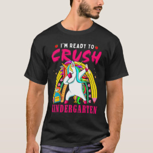 Crush Kindergarten Dabbing Unicorn Back To School T-Shirt
