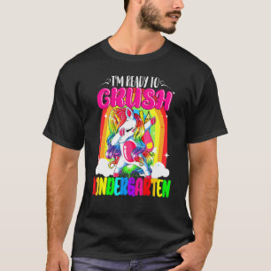 Crush Kindergarten Dabbing Unicorn Back To School T-Shirt
