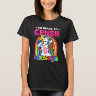 Crush Kindergarten Dabbing Unicorn Back To School T-Shirt