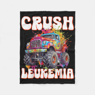 Crush Leukaemia Awareness Cure Blood Cancer Fighte Fleece Blanket