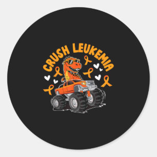 Crush leukaemia awareness month leukaemia warrior  classic round sticker