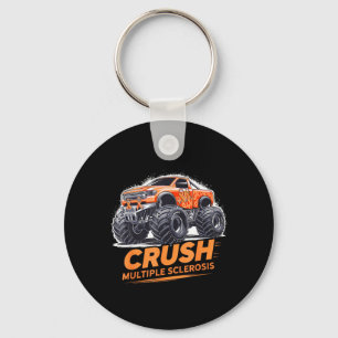 Crush Multiple Sclerosis Awareness Monster Truck Key Ring