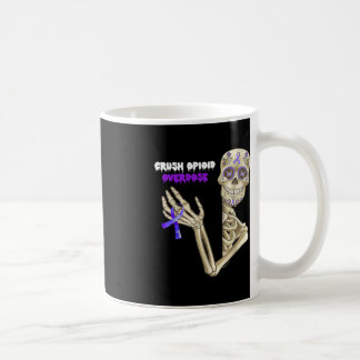 Crush Opioid Overdose Awareness Fun Skeleton Purpl Coffee Mug