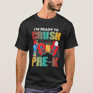 Crush Pre-K Back To School Student Boys Kids Novel T-Shirt
