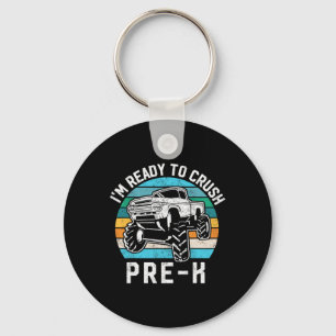 Crush Pre-k Gift Monster Truck First Day Of Presch Key Ring