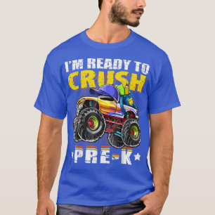 Crush Pre-k Monster Truck Backpack Back To School T-Shirt