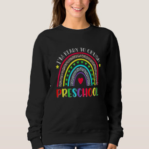 Crush Preschool Teacher Student Boho Leopard Back  Sweatshirt