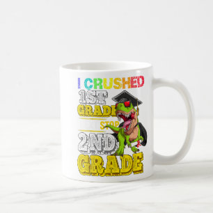Crushed 1st Grade Next Stop 2nd Grade Dinosaur Gra Coffee Mug