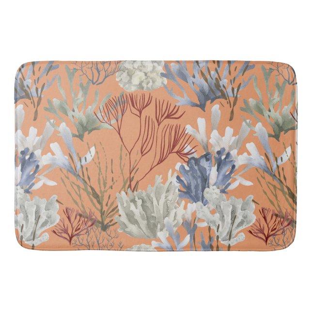Crushed Apricot Corals Bath Mat (Front)