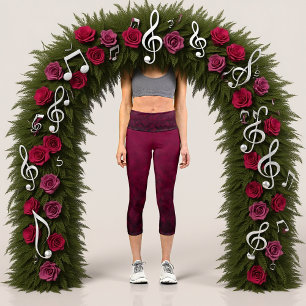 Crushed Bloom Capri Leggings