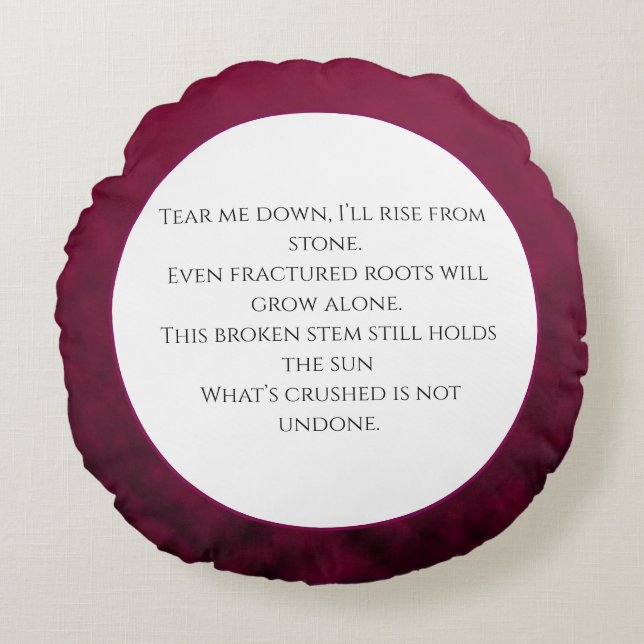 Crushed Bloom Round Cushion (Front)