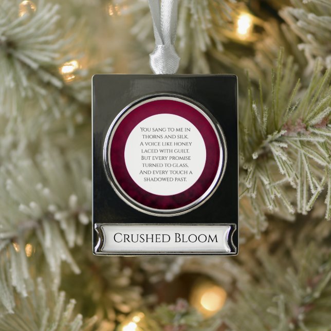 Crushed Bloom Silver Plated Banner Ornament (Tree)