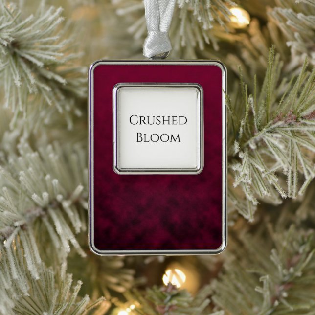 Crushed Bloom Silver Plated Framed Ornament (Tree)