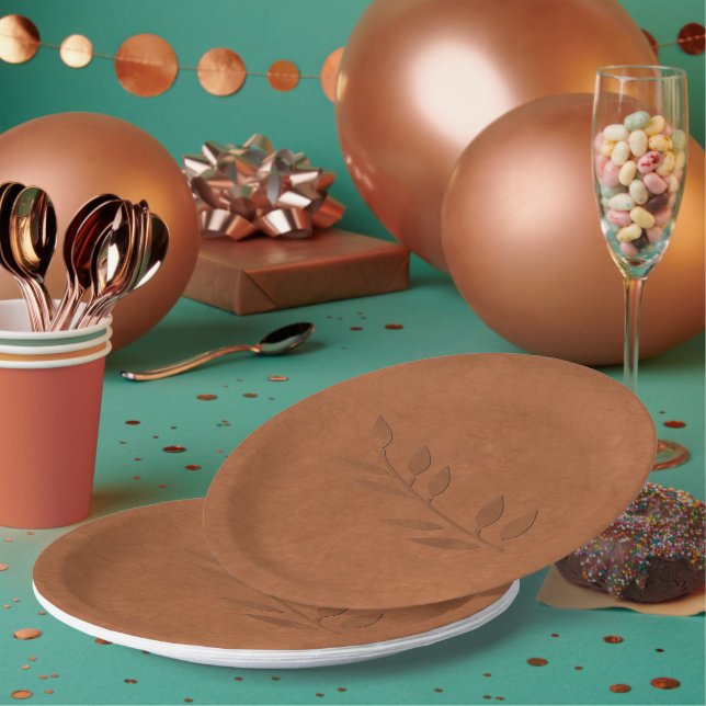 Crushed Copper Paper Plate (Multi)