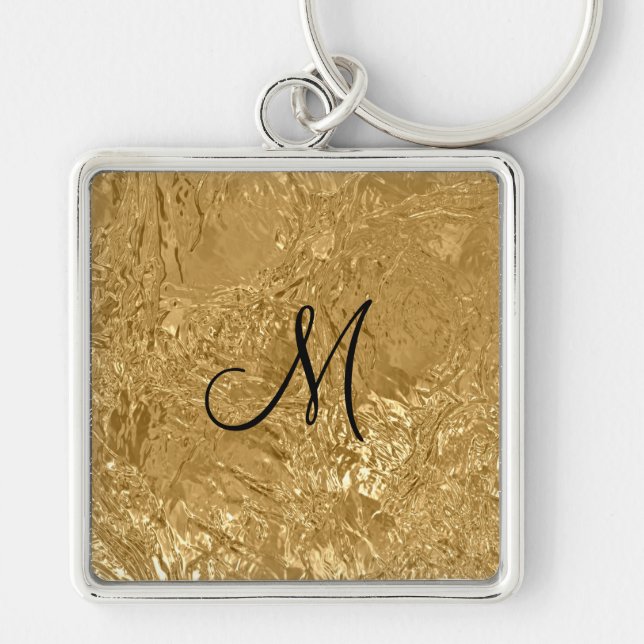 Crushed Gold Foil Key Ring (Front)
