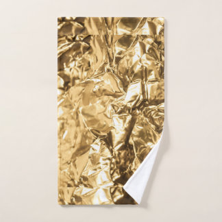 Crushed Golden Folds Hand Towel