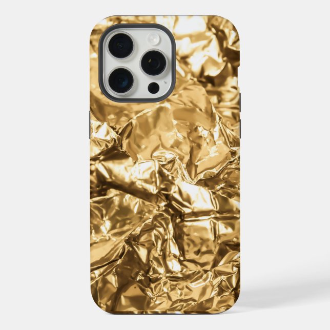 Crushed Golden Folds iPhone Case (Back)