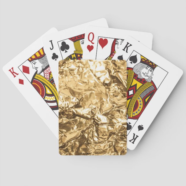 Crushed Golden Folds Playing Cards (Back)