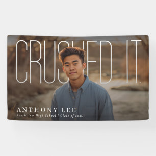 Crushed It PhotoPop Graduation Banner