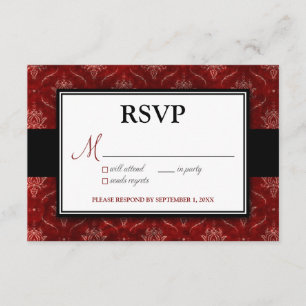Crushed Red Velvet RSVP Card (5" x 3.5")