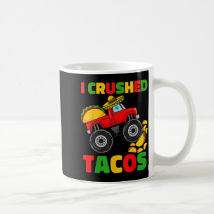 Crushed tacos cinco de mayo monster truck kids coffee mug