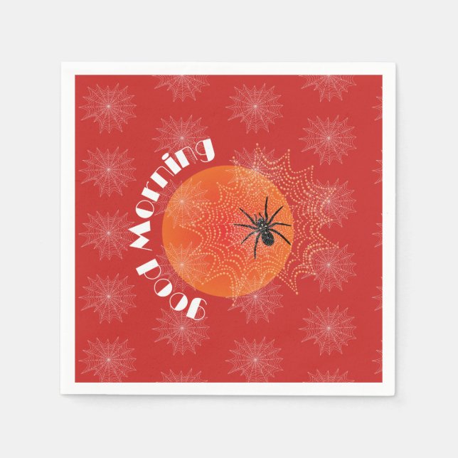 Crusher in the net with droplets like pearls napkin (Front)