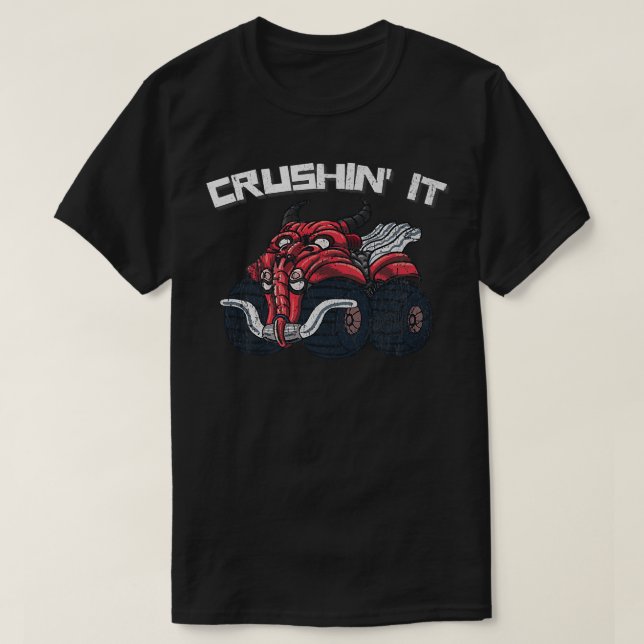 Crushin' Goblin Monster Truck Vintage Retro248 T-Shirt (Design Front)