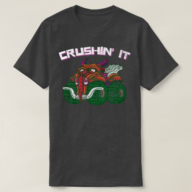 Crushin' Goblin Monster Truck Vintage Retro250 T-Shirt (Design Front)