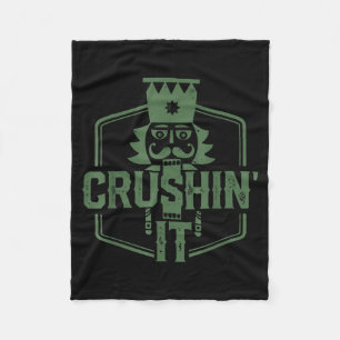 Crushin' It Nutcracker Christmas Xmas Fleece Blanket