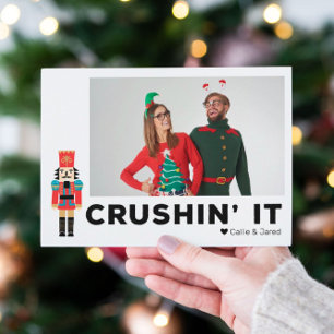 Crushin' It Nutcracker Custom Photo Holiday Card