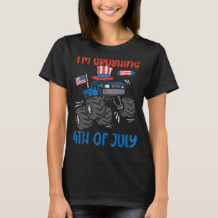 Crushing 4th Of July Monster Truck Boys Fourth Tod T-Shirt