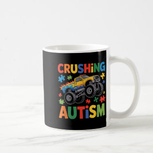 Crushing Autism Monster Truck - Autism Awareness Coffee Mug