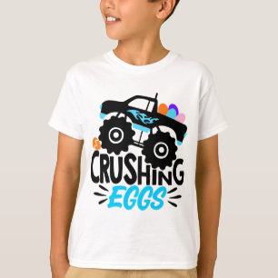 Crushing Eggs Truck Easter T-Shirt