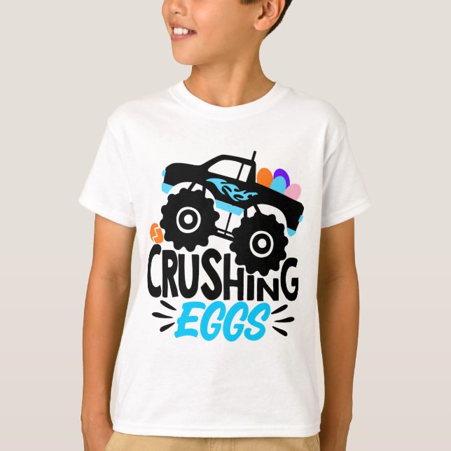 Crushing Eggs Truck | Easter T-Shirt (Front)