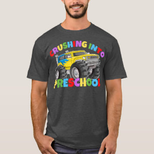 Crushing Into Preschool Monster Truck Back To Scho T-Shirt