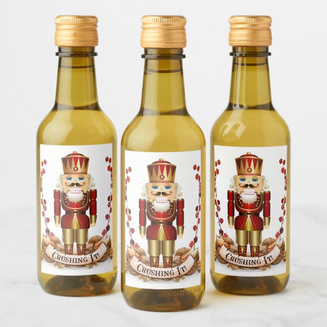 Crushing It! Nutcracker Mini Wine Bottles Wine Label (Bottles)