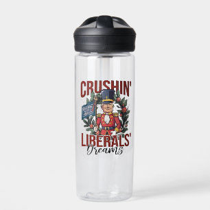Crushing Liberals Dreams Trump Nutcracker Xmas Water Bottle