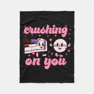 Crushing On You Peds Cu Rn Aid Rn Nurse Valentines Fleece Blanket