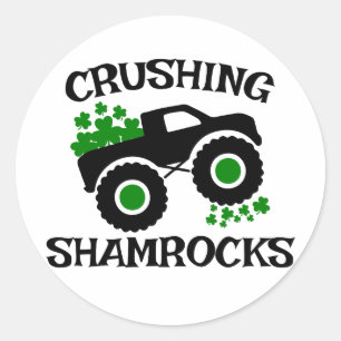 Crushing Shamrocks 🍀💪 Classic Round Sticker