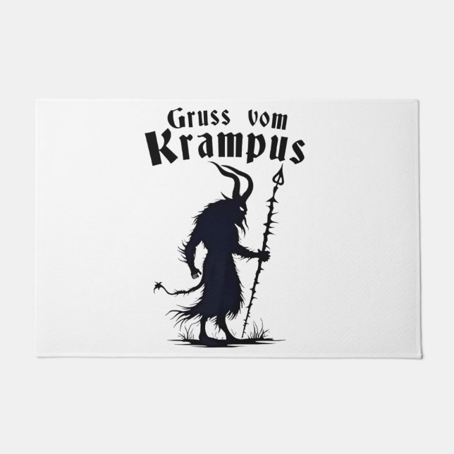Cruss Vom Krampus Christmas Xmas Devil Spooky Doormat (Front)