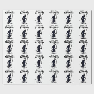 Cruss Vom Krampus Christmas Xmas Devil Spooky Wrapping Paper