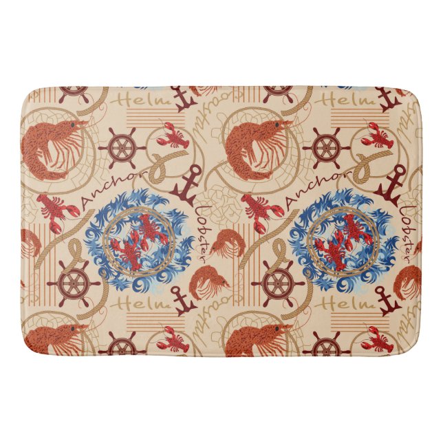 Crustacean core design bath mat (Front)