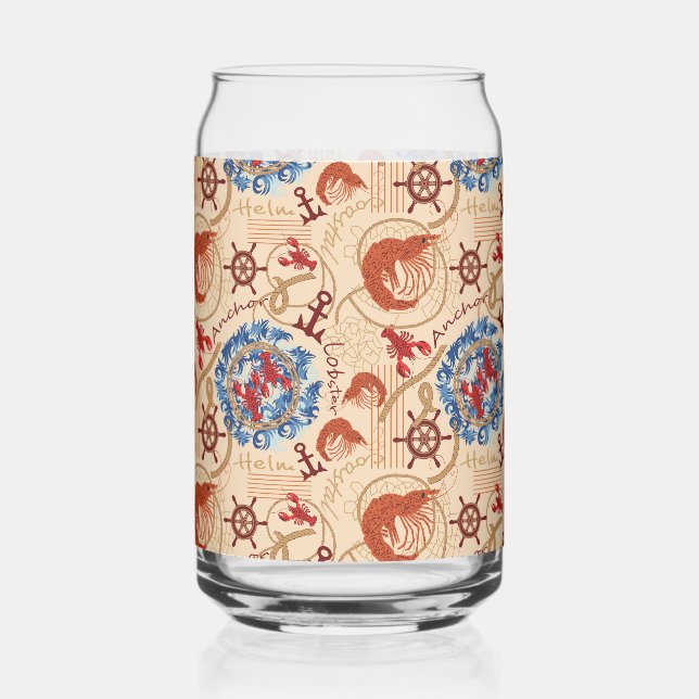 Crustacean core design can glass (Back)