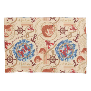 Crustacean core design pillowcase