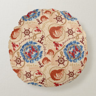 Crustacean core design round cushion