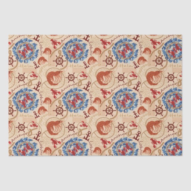 Crustacean core design tissue paper (Front)